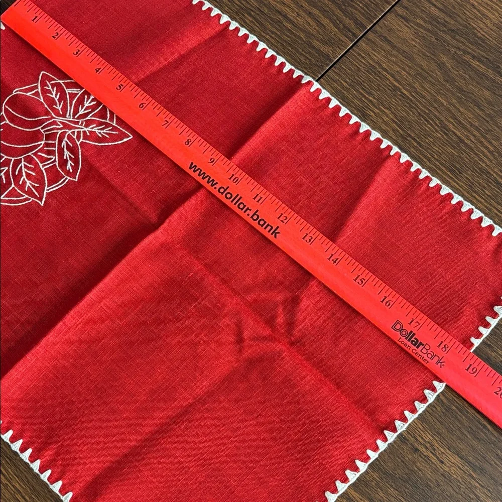 2 embroidered placemats
